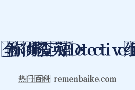 全称：侦缉探查，英语：Detective组词是什么意思的图片